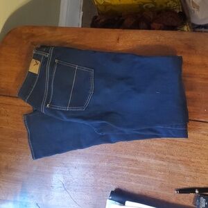 American Eagle Jeans Long Length Straight Stretch Dark Wash High Rise Denim 8L